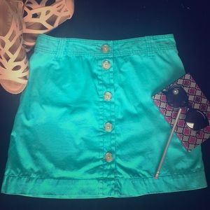 Bright blue J. CREW mini skirt!